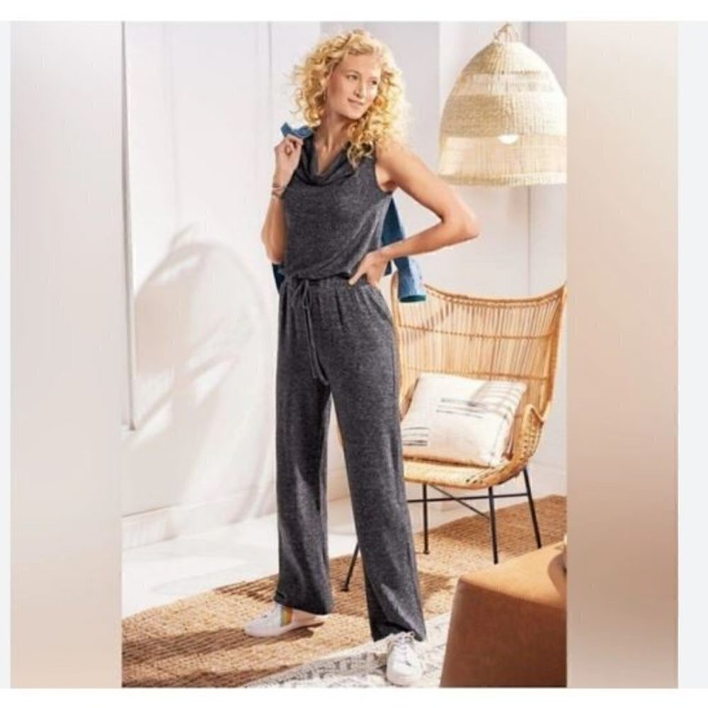 Soft Surroundings Womens Jumpsuit Gray Size 3X